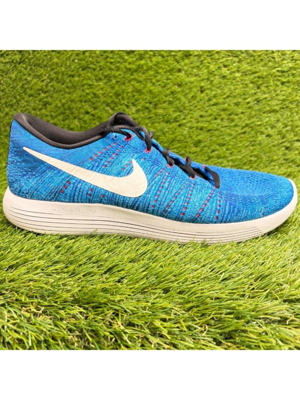 Nike LunarEpic Low Flyknit Mens Size 11 Blue Athletic Running Shoes Sneakers